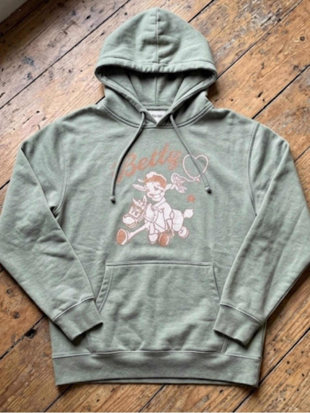 Betty Boop Green Hoodie with Cowboy Graphic